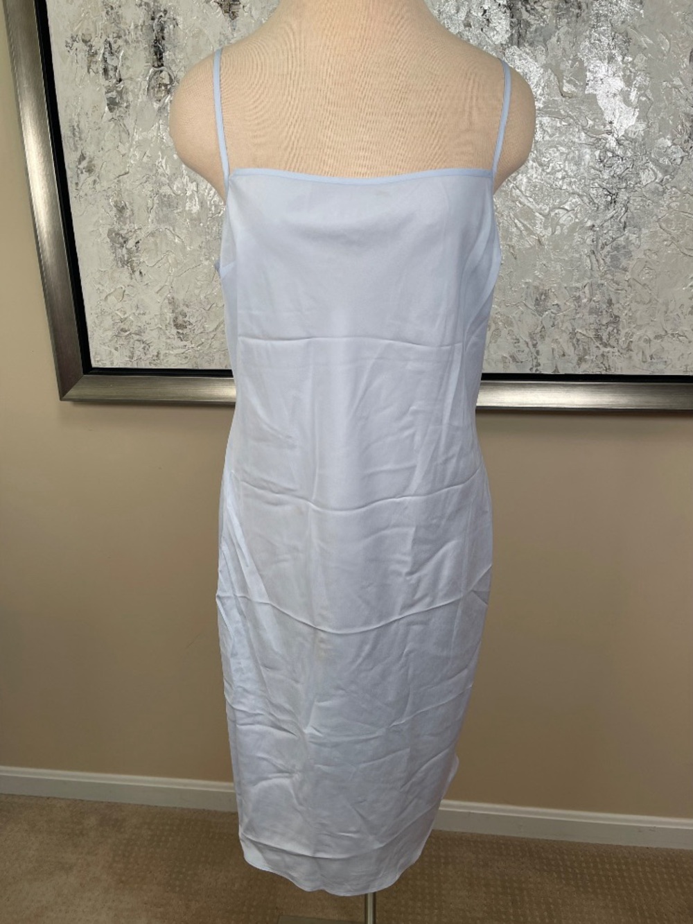 SELF-PORTRAIT Blue Lace Collared Floral Long Sleeve Button Down Maxi Dress Sz 10 - Picture 7 of 14